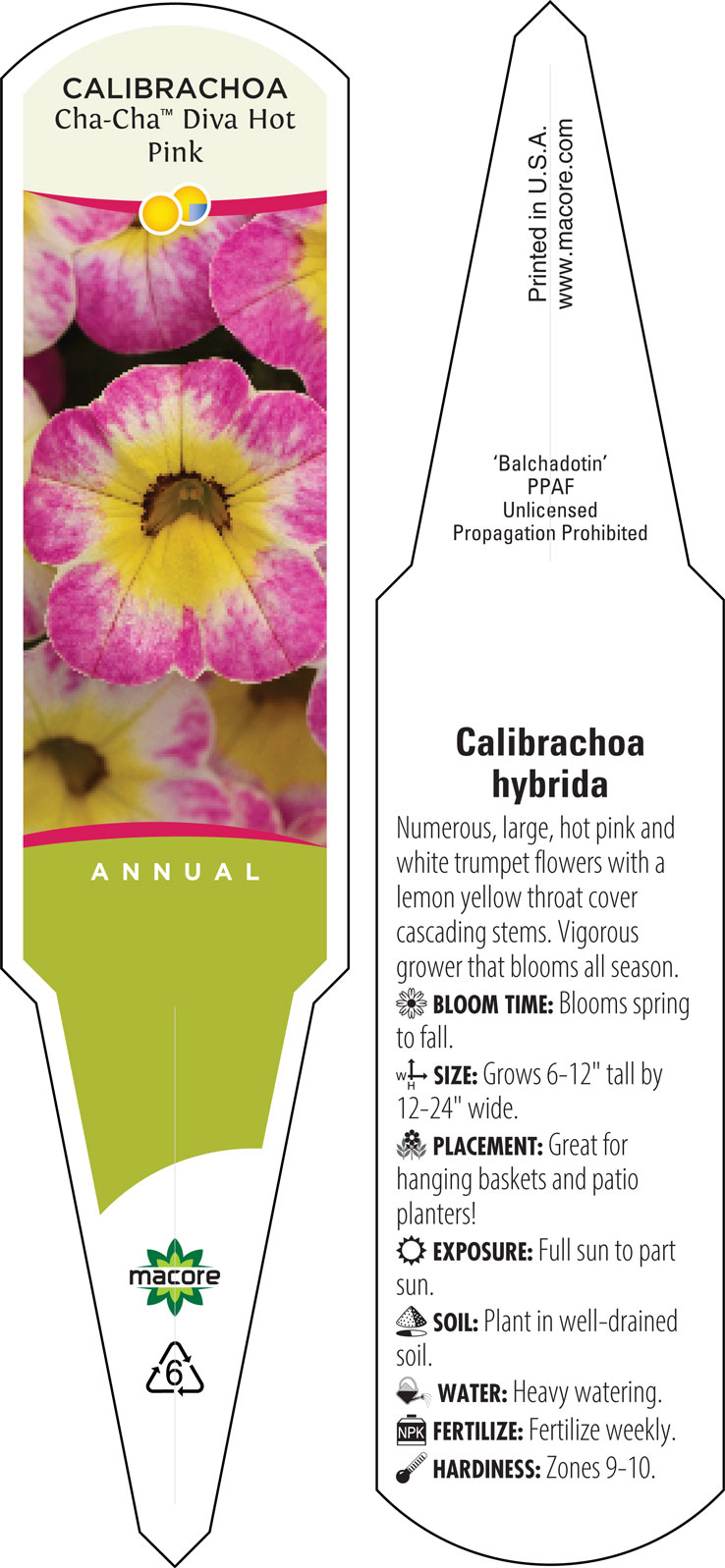 Macore Stakes Tags Labels for the Horticulture Industry