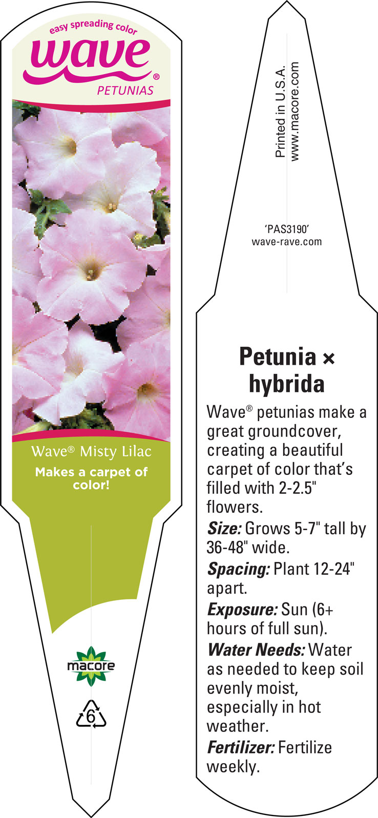 Wave® Misty Lilac Spreading Petunia